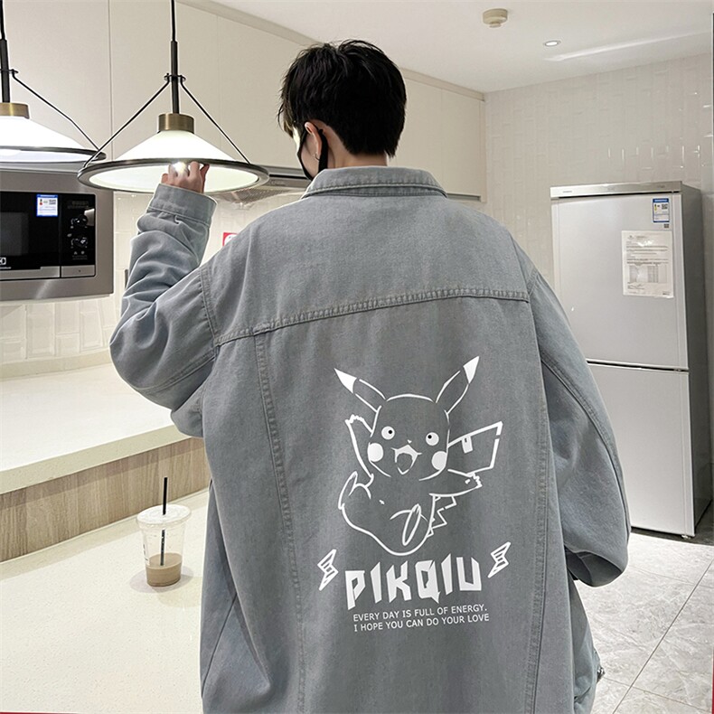 牛仔夹克男大码牛仔外套男茄克NJ77078-P60加绒款-P75,男装夹克,电商A040