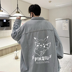 牛仔夹克男大码牛仔外套男茄克NJ77078-P60加绒款-P75，男装夹克，电商A040