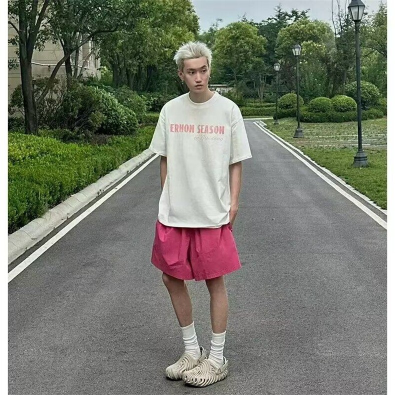 【网图现货】多巴胺色美式宽松速干五分裤DK996/P20图片