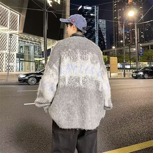 美式圆领毛衣男慵懒风休闲针织衫 M5604 P55图片