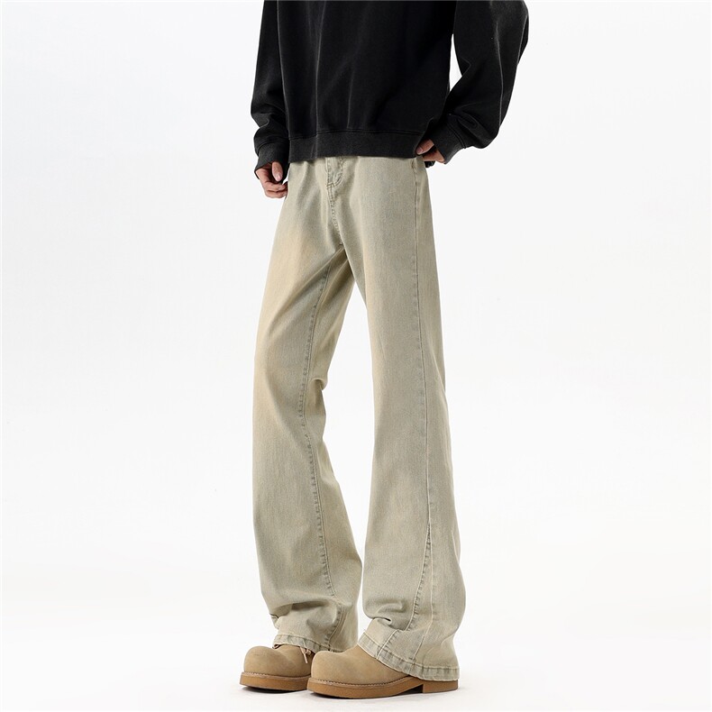 【现货】春装BKJ957-P45控886色小直筒微喇牛仔裤弹力牛仔裤，男装牛仔裤，电商B335