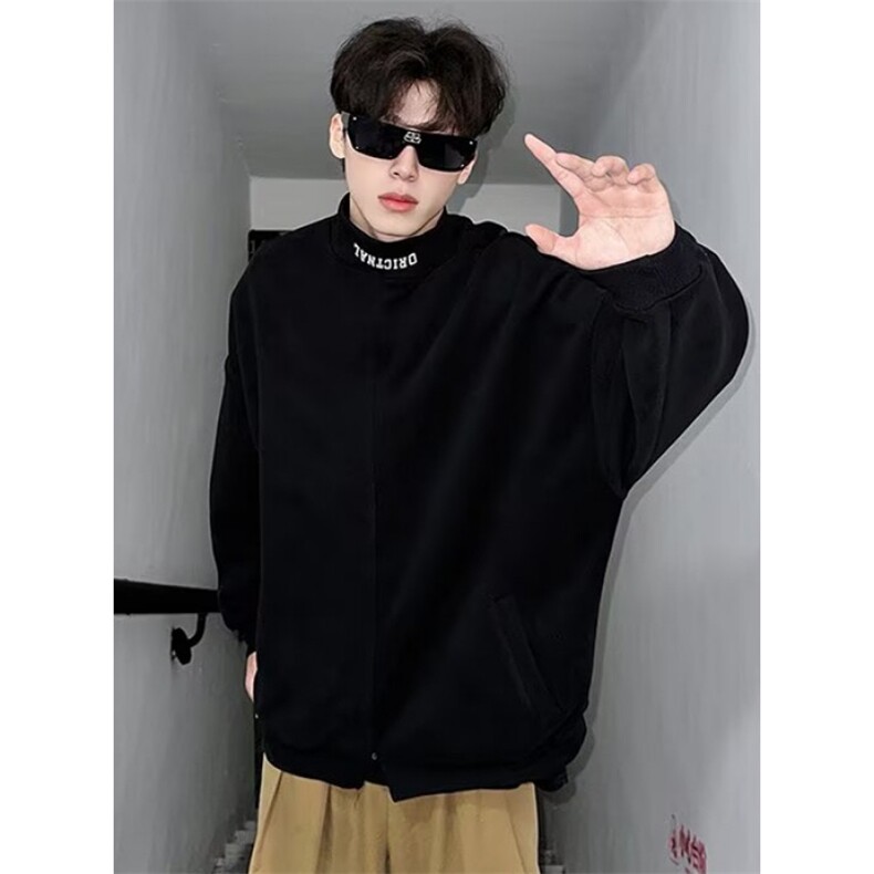 半高领卫衣男秋冬季美式半拉链上衣痞帅青少年套头外套WZ208，女装短外套，星座1116A（原606A-3）