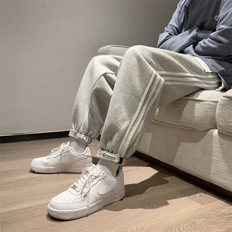 秋季卫裤男港风宽松潮牌裤子韩版潮流束脚学院风休闲长裤HQ34-p35，男装休闲裤，星座1008-1