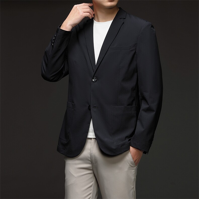 D332703男士2023年春季新款长袖西服休闲青年夹克品质西装单西,男装西服,电商B360