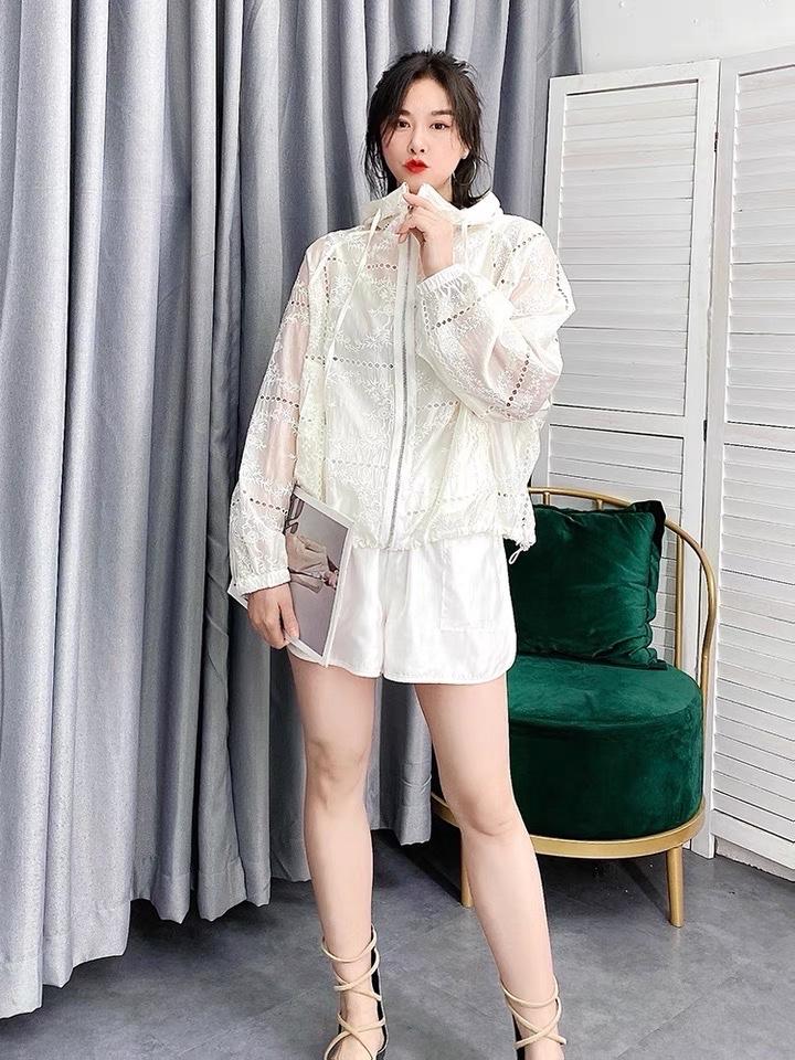 夏季新款韩版洋气连帽镂空防晒衣,女装其它,L·H·X