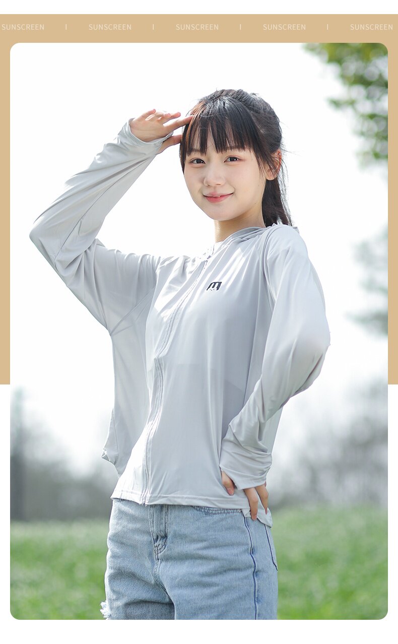 女士新款一代兔子不带网防晒衣简约舒适,女装防晒衣,鲁菏羊绒