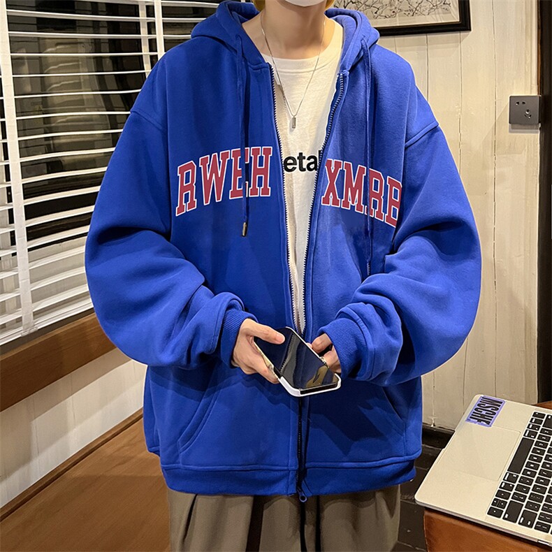 抖音供货、复合重磅360克现货开衫卫衣宽松D223A-KS2316-特P45,男装卫衣,电商019-1