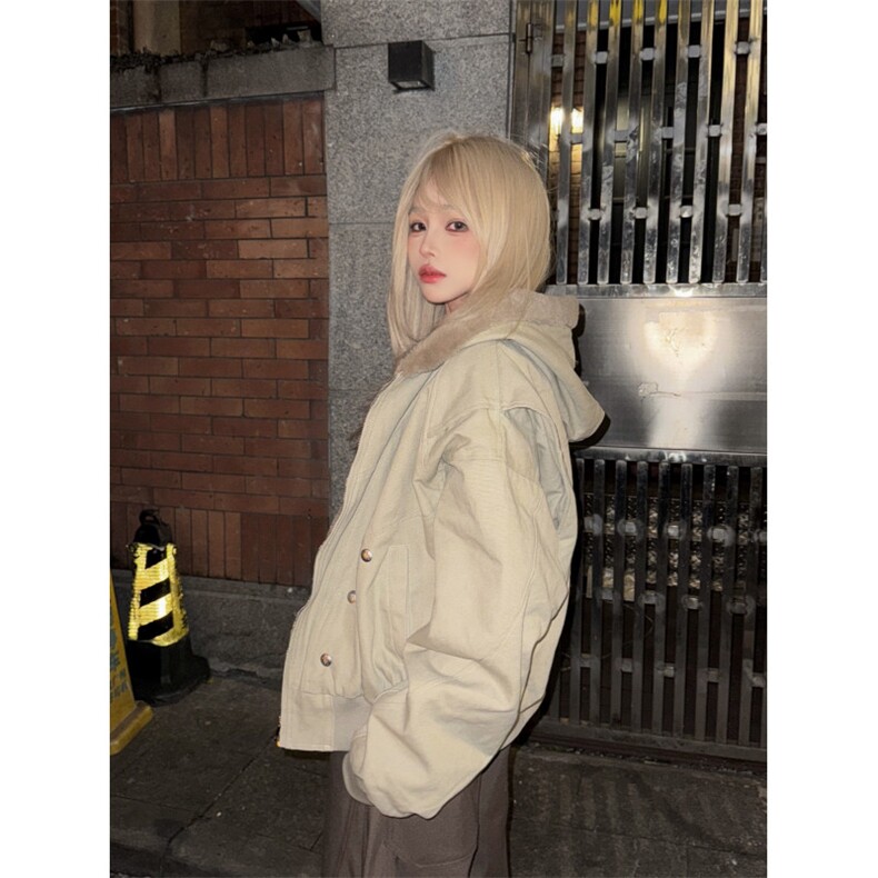 座山雕连帽保暖夹克冬季宽松美式cleanfit工装棉服M0529-P125,男装夹克,星座308B-2