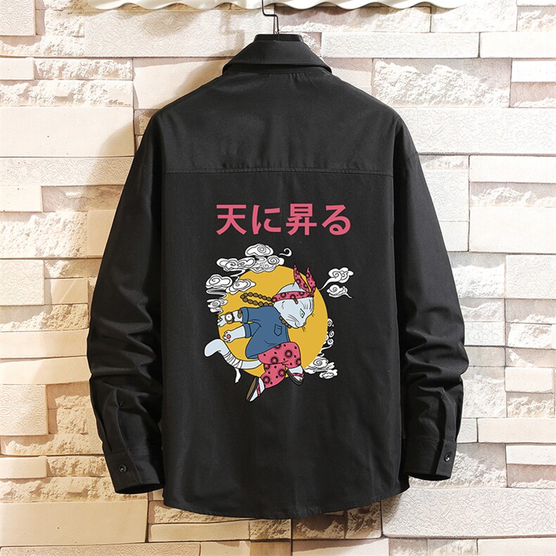 CS15012-P38 加绒款-P48 长袖衬衫男士大码宽松衬衣男寸衫 砖墙图片