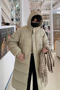 90%鸭绒长款羽绒服 D5566-TP245348 韩版设计高街保暖羽绒服图片