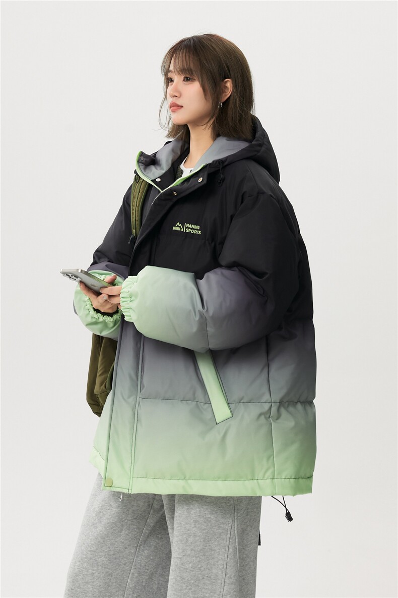 XZ-230-1MY701中性风简约轻奢百搭扎染渐变休闲连帽棉服P118控158,男装棉衣,星座230-1