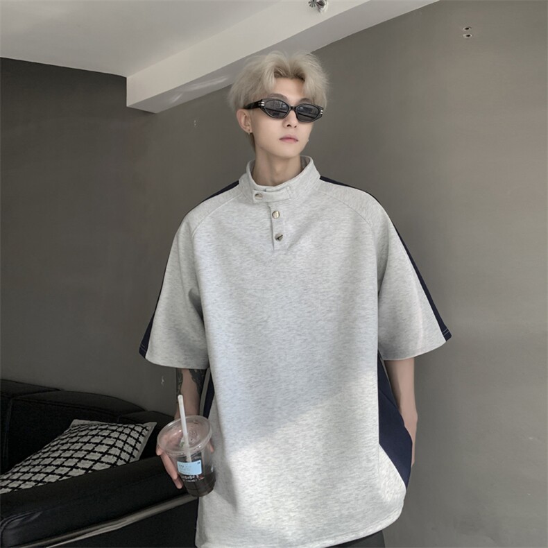量大优供视频排扣短袖t恤男CP57-特p28,男装T恤,电商B371