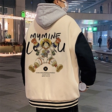 BQMF23-P90港风拼接棒球服男士棉服男棉袄男潮牌棒球服棉袄男潮牌，男装棉衣，电商B367