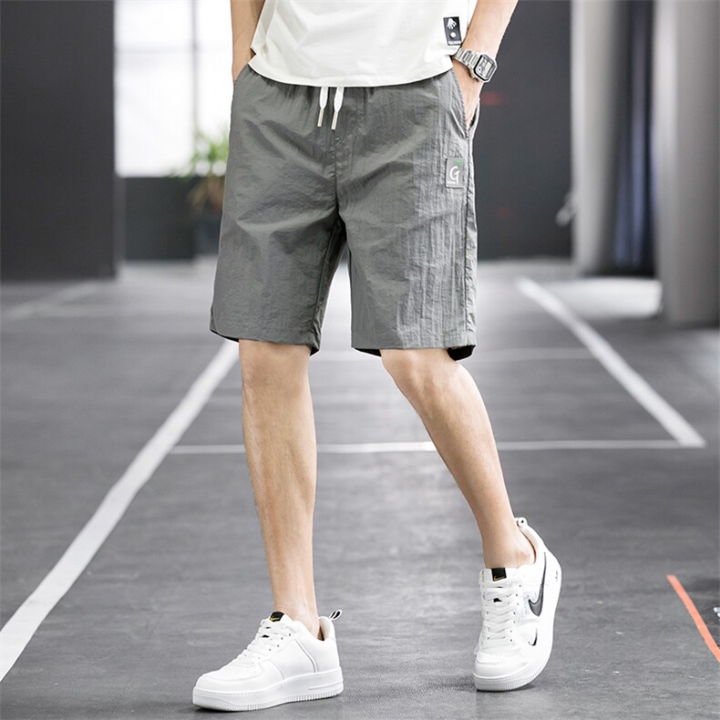 冰丝短裤男ins超火宽松休闲5分中裤夏季薄款潮流五分裤子Z106-P30图片