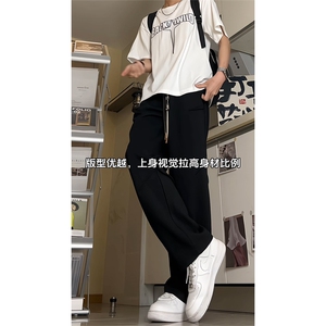 得物品质 可二开~改版直筒针织运动卫裤 K833特P45 控68图片