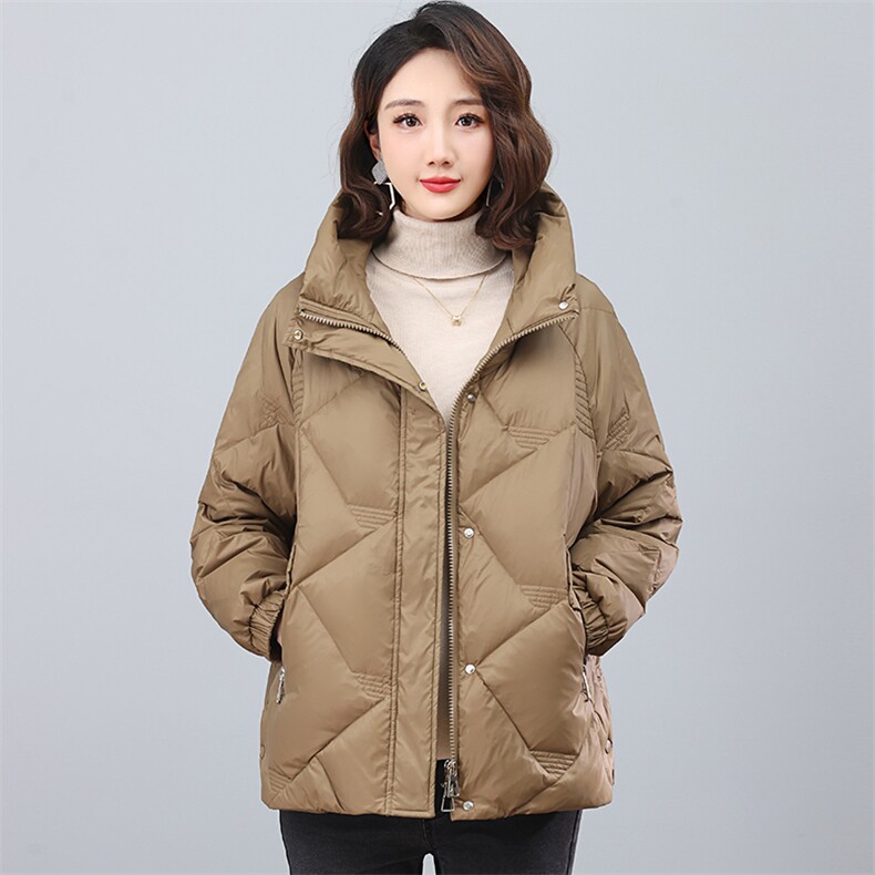 2025冬季时尚简约优雅休闲潮流轻盈保暖羽绒服,女装羽绒服,独衣靓