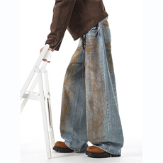 809B!新春现货美式弯刀油漆宽松牛仔裤809B-613-P48，男装牛仔裤，星座809B（原星座805）