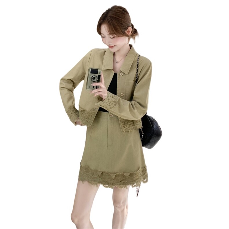 秋季半身裙短外套时尚两件套女,女装套装/套裙,秋水欣儿
