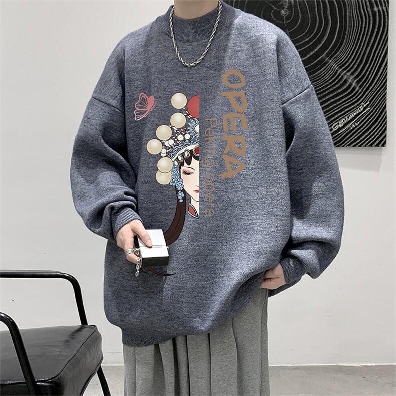控68半高领毛衣男士大码针织衫男毛线衣男M18161-P45加绒款-P65,男装针织衫/毛衣,电商A040