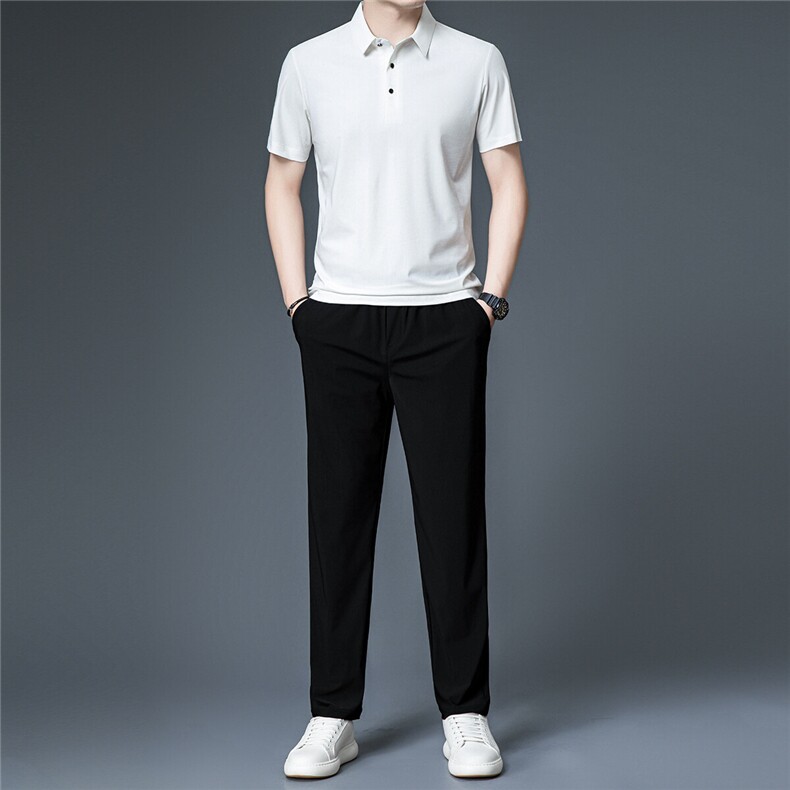 高端商务休闲套装男2025新款短袖夏季中年运动两件套薄,男装休闲套装,电商B212（原钱塘6029）