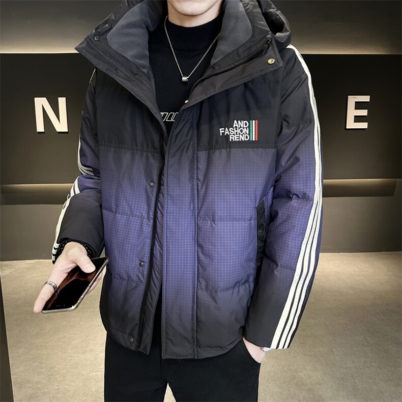 冬季新款连帽羽绒服男 短款韩版面包服保暖羽绒外套Y383-P235图片
