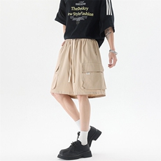 8XL-M特大码冰丝短裤男五分裤褶皱休闲裤工装中裤DK1504P45控68，男装休闲裤，电商D206-1