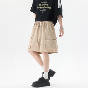 8XL-M 特大码冰丝短裤男五分裤褶皱休闲裤工装中裤DK1504P45控68图片