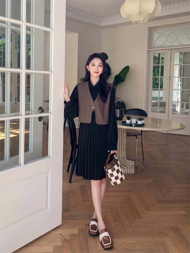 【现货】两件套马甲连衣裙，女装马甲，艾依佳人