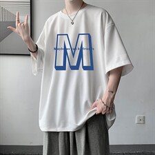 HT73260-P22华夫格t恤男短袖男大码五分袖大皂风，男装T恤，电商A040