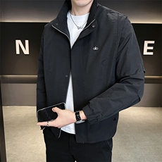 外套男款秋季2025新款翻领简约休闲百搭夹克C317-85219-P105，男装夹克，电商C317
