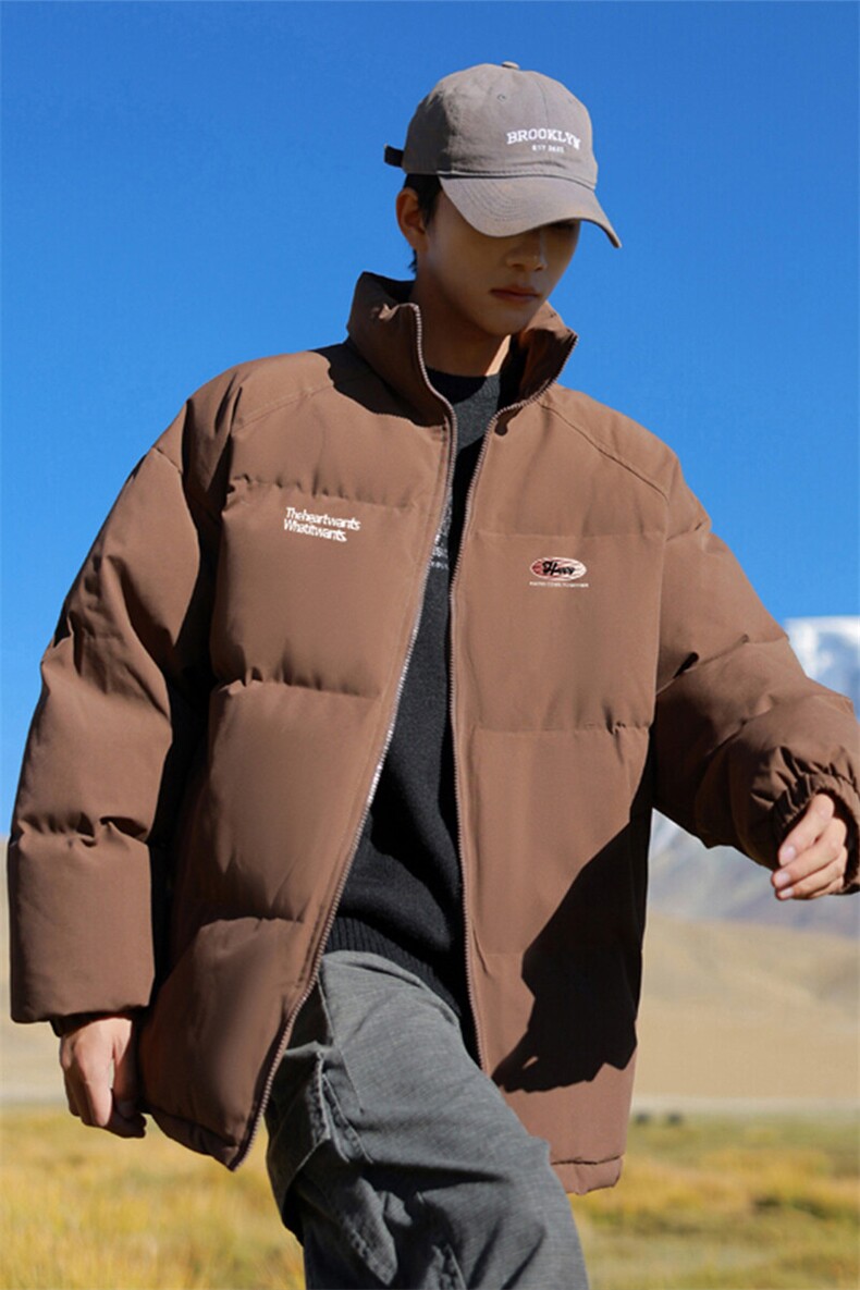 2024冬季新款cityboy大码印花立领棉衣M-5XHM24549-5-特P50,男装棉衣,电商A022