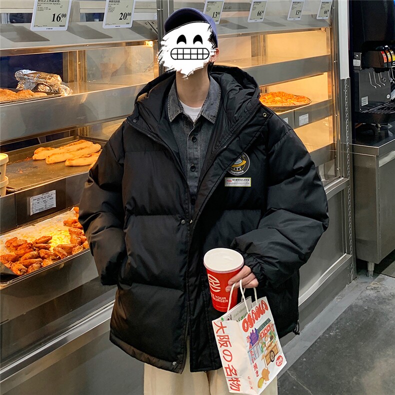港风冬季新款连帽白鸭绒羽绒服男潮宽松印花YR6131P225控298,男装羽绒服,电商A268A