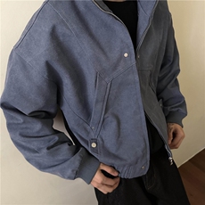 2025春秋美式新款重磅水洗帆布夹克cleanfit简约休闲百搭外套男，男装夹克，星座506A