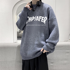 控68半高领毛衣男士大码针织衫男毛线衣男M18007-P45加绒款-P65，男装针织衫/毛衣，电商A040