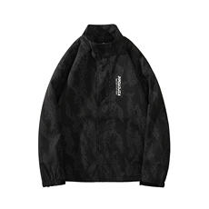 图案有版权暗纹印花大码加厚棉服男休闲翻领厚外套J614J加棉-P80，男装棉衣，电商A001