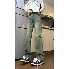 k2505-p45-控68S-5XL高品质微喇微弹大码怀旧蓝现货牛仔裤，男装牛仔裤，星座116