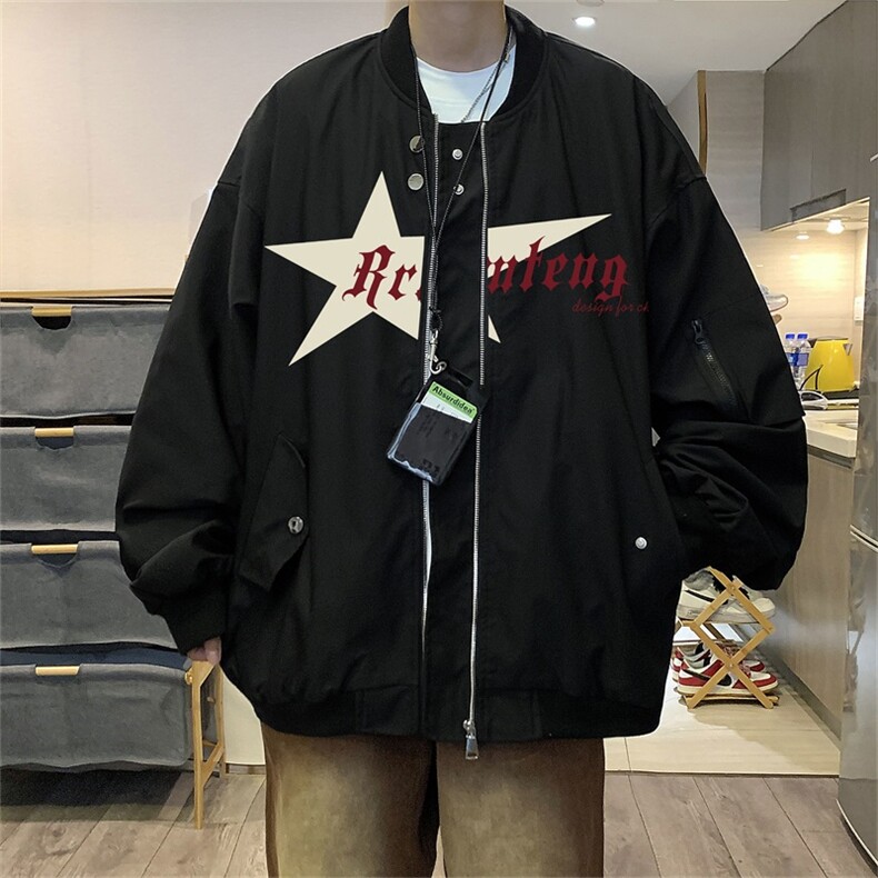 电商DSA028-JKG2302P60100聚酯新款港风工装夹克男控88,男装夹克,电商A028