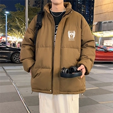 原宿慵懒百搭新款日系气质时尚流行潮流高质量防水棉服ins简约，男装棉衣，星座1210-1