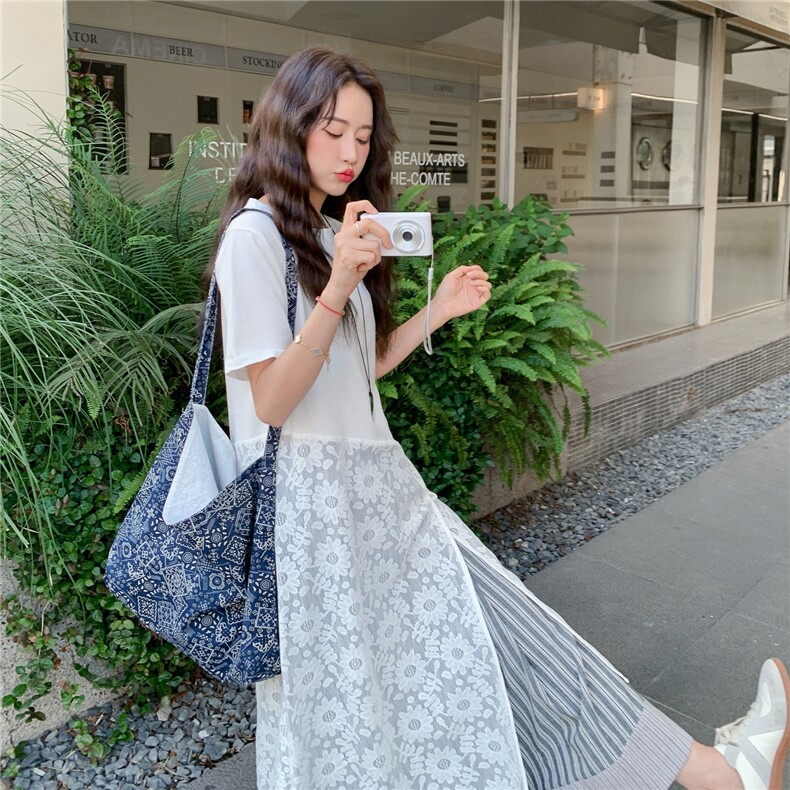 夏季假两件连衣裙女中长款,女装连衣裙,秋水欣儿