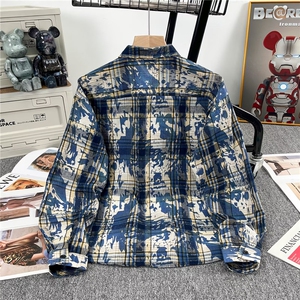 小众设计感格子衬衫女新款秋季宽松设计感衬衣显瘦秋装HH3039 P42图片