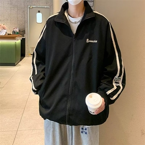 外套ins潮高级感半高领棒球服夹克男春秋款设计感小众 W195图片