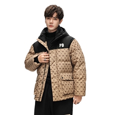 2025冬季新款潮流保暖加厚时尚90%白鸭绒羽绒服夹克外套H303-P160，男装羽绒服，星座1210B