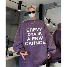 抖音得物供货提供视频秋冬重磅美式麂皮绒圆领卫衣JY337，男装卫衣，电商A486