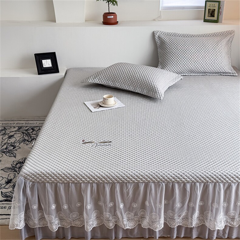 新款凉豆豆大方豆床裙凉席冰丝凉席可水洗机洗源头厂家直发，凉席，一起卖家纺