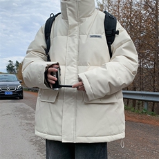 现货数据款高品质假两件PU皮棉衣美式高街外套XZ811A-MF120-P135，男装棉衣，星座811A