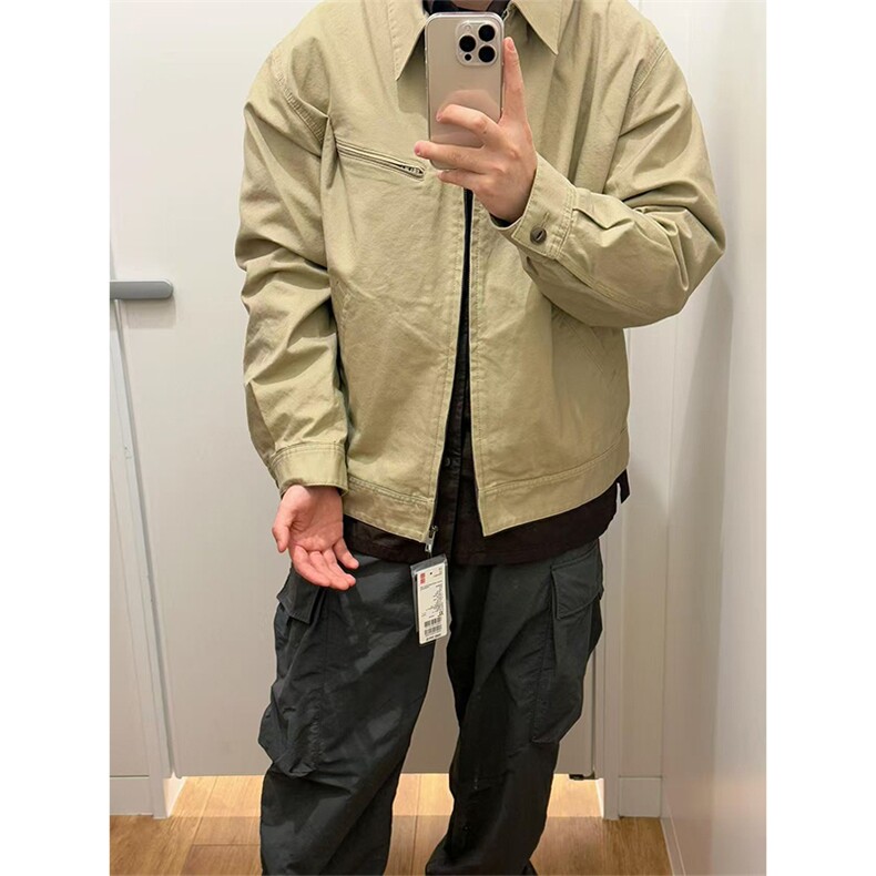 高品U家巴恩风底特律夹克外套休闲茄克牛仔外套男女A1279-P105,男装工装外套,星座1505