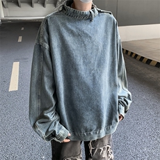2024新款水洗套头夹克潮牌痞帅外套立领长袖卫衣现货W8315-P55，男装夹克，星座512-4