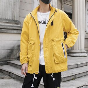 2021新款春季男士外套中长款风衣韩版潮流夹克衣服DS339TP95图片
