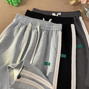 港风休闲裤男港风宽松直筒拖地裤束脚裤卫裤 KP735 P40图片