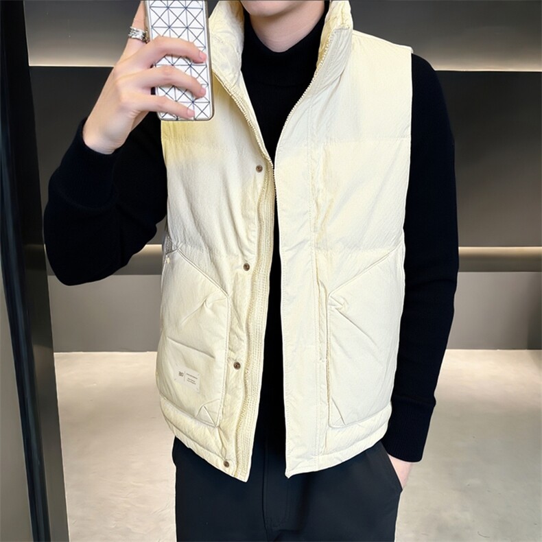 羽绒马甲男士秋冬季2025立领保暖鸭绒休闲时尚潮男背心,男装背心/马甲,星座218-1（原230）